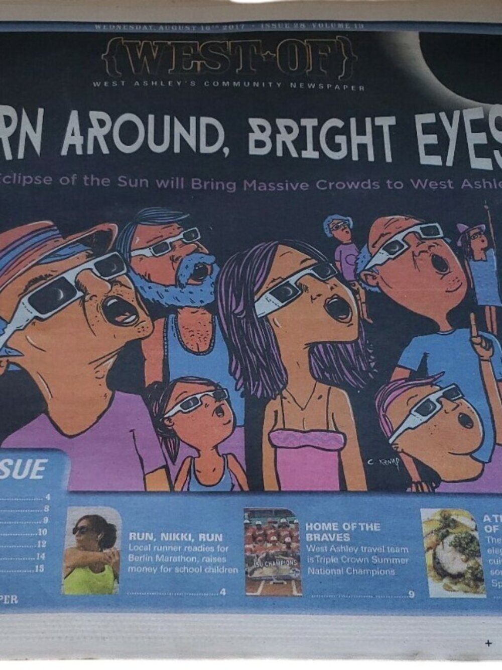 2017 Solar Eclipse Charleston SC Newspaper West Of Newspaper August 16